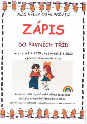 Zápis do prvních tříd
